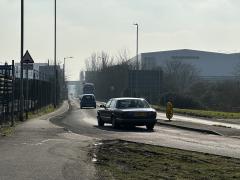 A mile or two up the A256